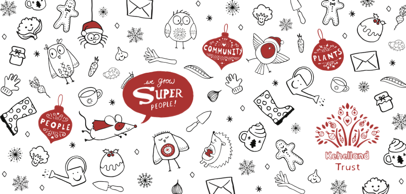 Edible Chocolate bar Christmas Card design for Kehelland Trust, Cornwall